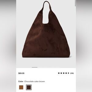 GAP NWT Vegan Suede Slouchy Tote Bag